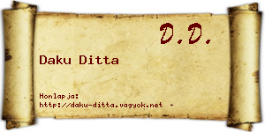 Daku Ditta névjegykártya